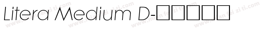 Litera Medium D字体转换